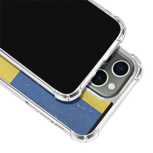 Sweden Flag Distressed iPhone 13 Pro Clear Case