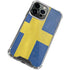 Sweden Flag Distressed iPhone 13 Pro Clear Case