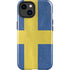 Sweden Flag Distressed iPhone 14 Plus Impact Case