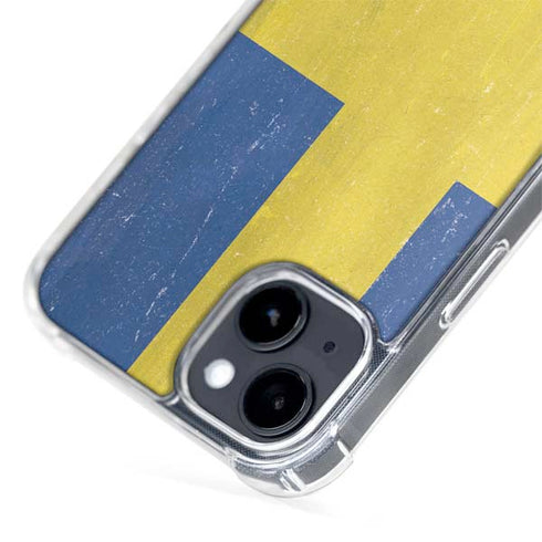 Sweden Flag Distressed iPhone 15 Plus MagSafe Case
