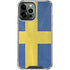 Sweden Flag Distressed iPhone 14 Pro Max Clear Case
