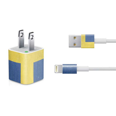Sweden Flag Distressed iPhone Charger (5W USB) Skin