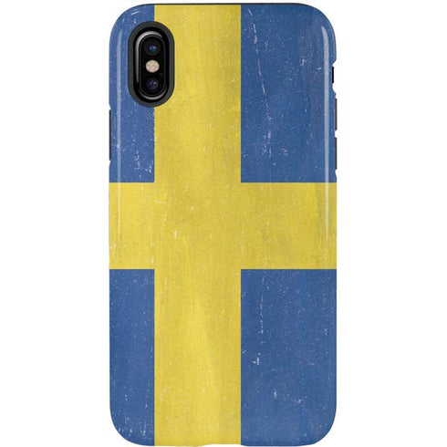 Sweden Flag Distressed iPhone X Pro Case