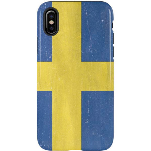 Sweden Flag Distressed iPhone XS Pro Case