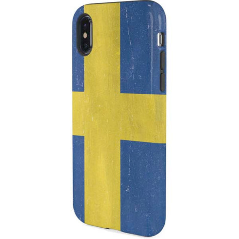 Sweden Flag Distressed iPhone XS Pro Case