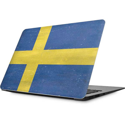 Sweden Flag Distressed Apple MacBook Skin
