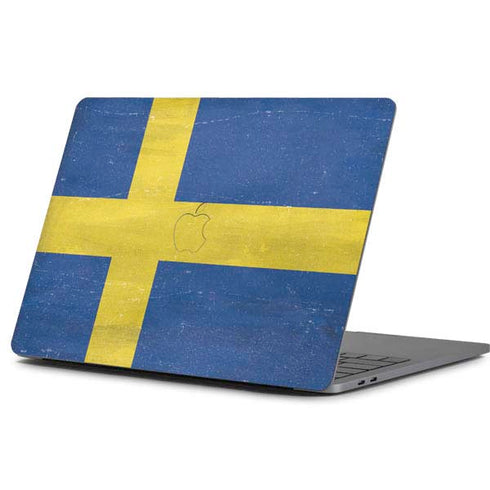 Sweden Flag Distressed Apple MacBook Pro 13-inch Skin