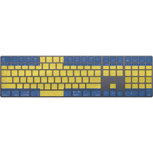 Sweden Flag Distressed Magic Keyboard with Numeric Keypad Skin