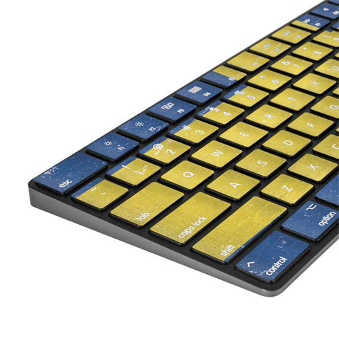 Sweden Flag Distressed Magic Keyboard with Numeric Keypad Skin