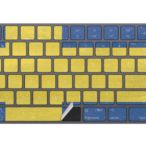 Sweden Flag Distressed Magic Keyboard with Numeric Keypad Skin