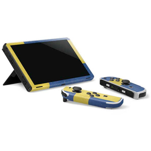 Sweden Flag Distressed Nintendo Switch OLED (2021) Skin