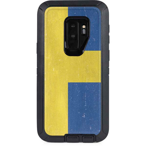 Sweden Flag Distressed Otterbox Defender Galaxy Skin