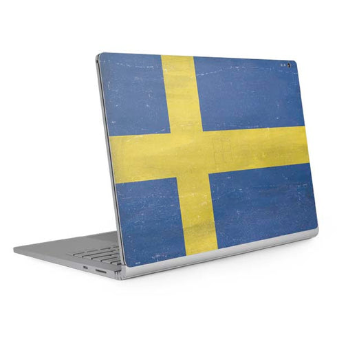 Sweden Flag Distressed Surface Book 2 15in Skin