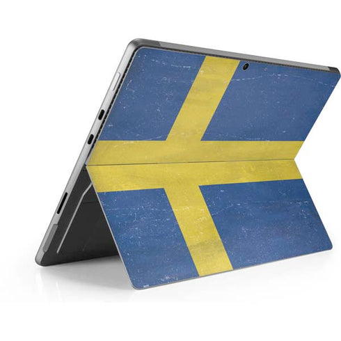 Sweden Flag Distressed Surface Pro 8 Skin