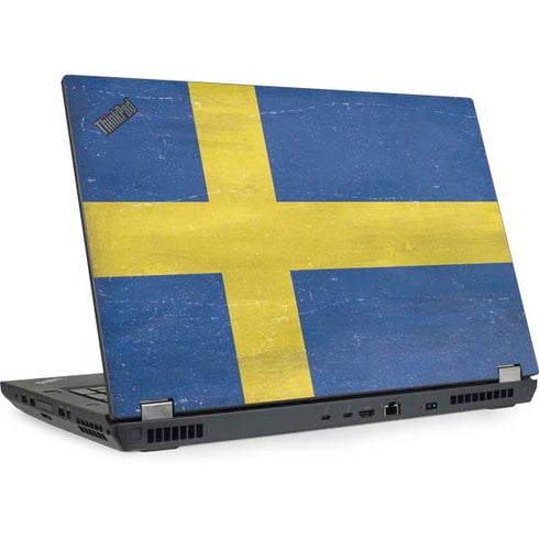 Sweden Flag Distressed Lenovo ThinkPad Skin