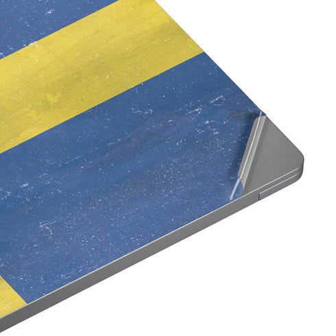 Sweden Flag Distressed Universal Laptop 16in (13 x 9.4in) Skin