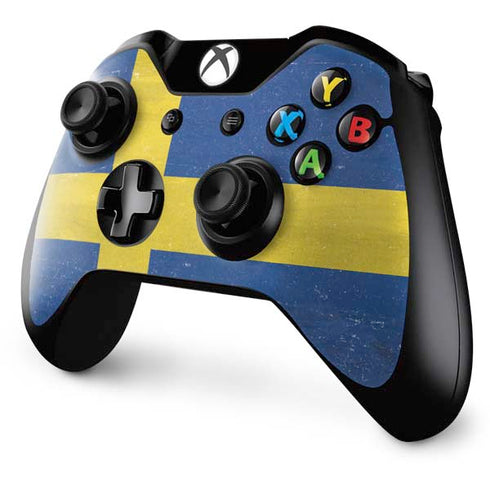 Sweden Flag Distressed Xbox One Controller Skin
