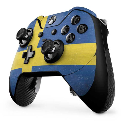 Sweden Flag Distressed Xbox One Elite Controller Skin