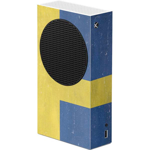 Sweden Flag Distressed Xbox Series S Console Skin