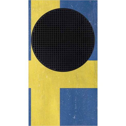 Sweden Flag Distressed Xbox Series S Console Skin
