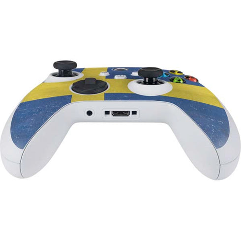Sweden Flag Distressed Xbox Series S Controller Skin
