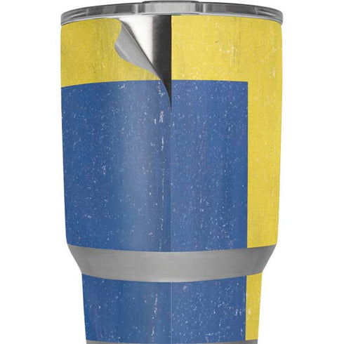 Sweden Flag Distressed Yeti 20oz Tumbler Skin