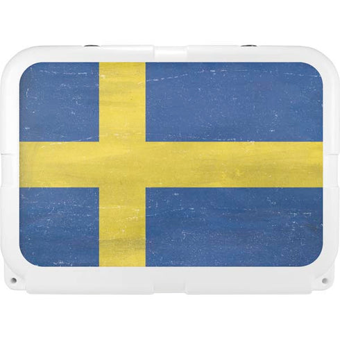 Sweden Flag Distressed YETI Tundra 35 Hard Cooler Skin
