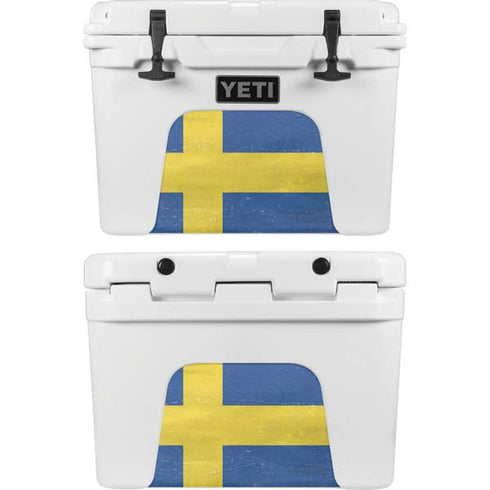 Sweden Flag Distressed YETI Tundra 35 Hard Cooler Skin