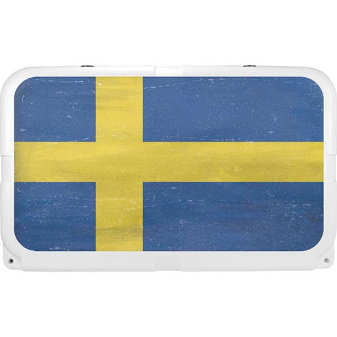 Sweden Flag Distressed YETI Tundra 45 Hard Cooler Skin