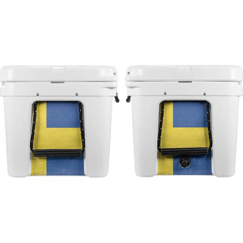 Sweden Flag Distressed YETI Tundra 75 Hard Cooler Skin