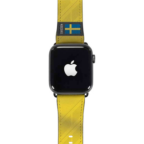 Sweden Soccer Flag Apple Watch Band 38-40mm