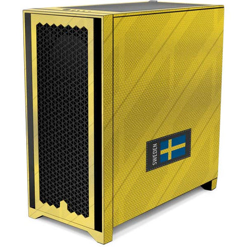 Sweden Soccer Flag Corsair 4000D Tempered Glass Mid-Tower ATX Case Skin