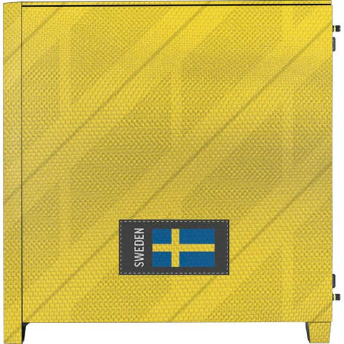 Sweden Soccer Flag Corsair 4000D Tempered Glass Mid-Tower ATX Case Skin