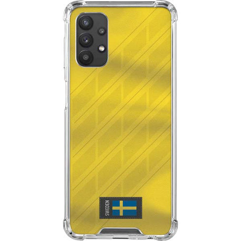 Sweden Soccer Flag Galaxy A32 5G Clear Case