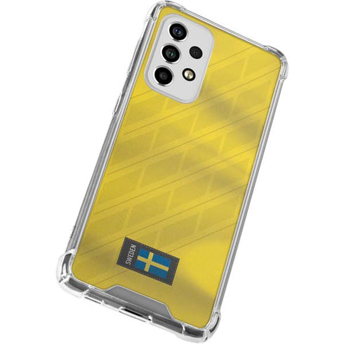 Sweden Soccer Flag Galaxy A53 5G Clear Case