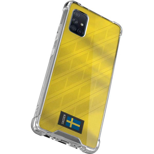 Sweden Soccer Flag Galaxy A71 5G Clear Case