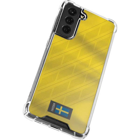 Sweden Soccer Flag Galaxy S21 FE Clear Case