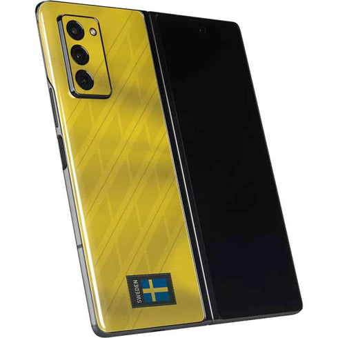 Sweden Soccer Flag Galaxy Z Fold2 5G Skin