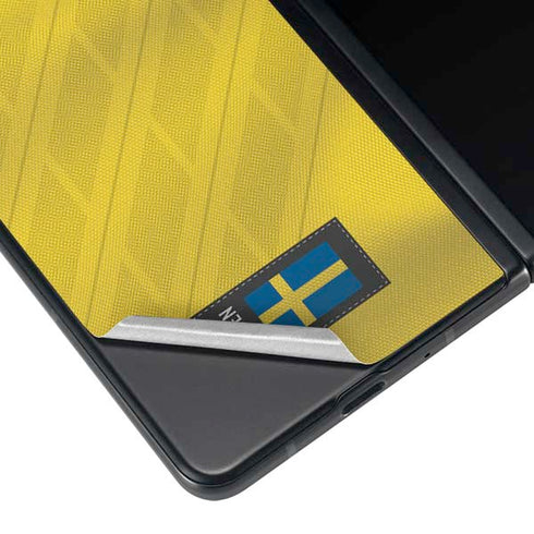 Sweden Soccer Flag Galaxy Z Fold3 5G Skin