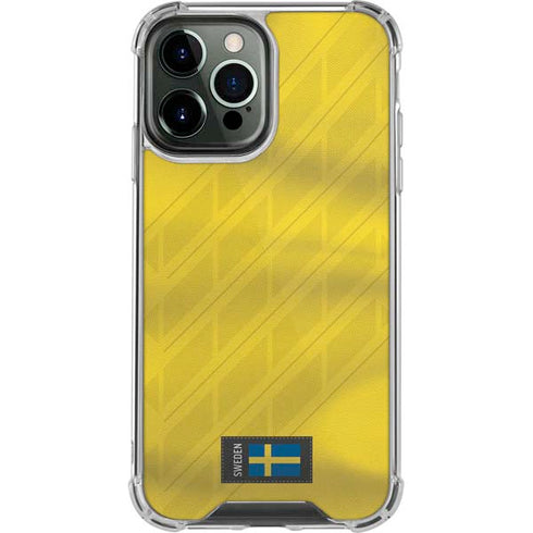 Sweden Soccer Flag iPhone 13 Pro Max Clear Case