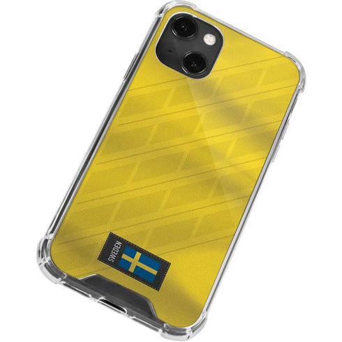 Sweden Soccer Flag iPhone 14 Plus Clear Case