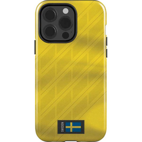 Sweden Soccer Flag iPhone 15 Pro Impact Case