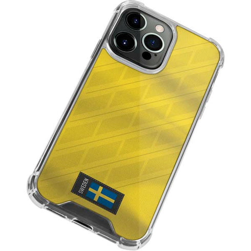 Sweden Soccer Flag iPhone 15 Pro Max Clear Case