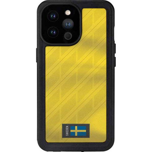 Sweden Soccer Flag iPhone 14 Pro Max Waterproof Case