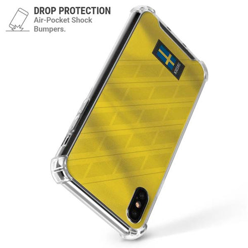 Sweden Soccer Flag iPhone XS Max Clear Case