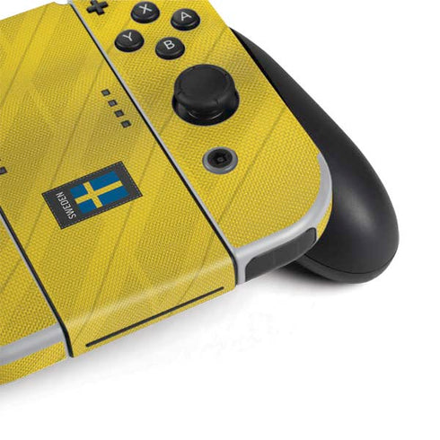 Sweden Soccer Flag Nintendo Switch OLED (2021) Skin