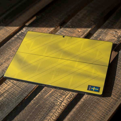 Sweden Soccer Flag Surface Pro 7 Skin