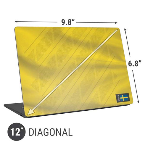 Sweden Soccer Flag Universal Laptop 12in (9.8 x 6.8in) Skin