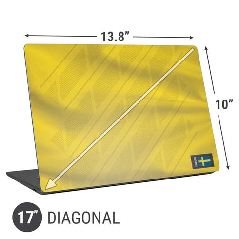 Sweden Soccer Flag Universal Laptop 17in (13.8 x 10in) Skin