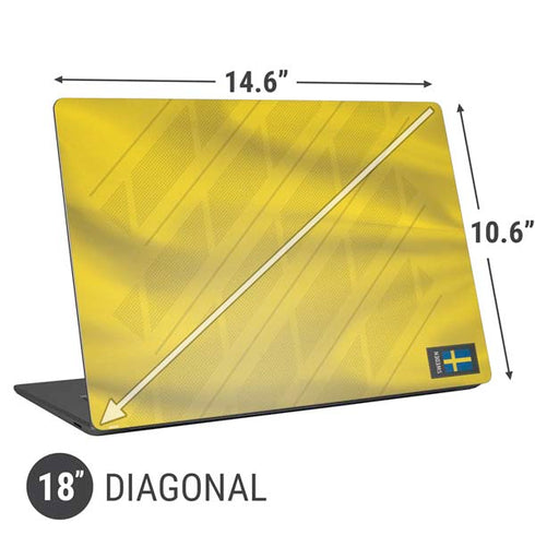 Sweden Soccer Flag Universal Laptop 18in (14.6 x 10.6in) Skin